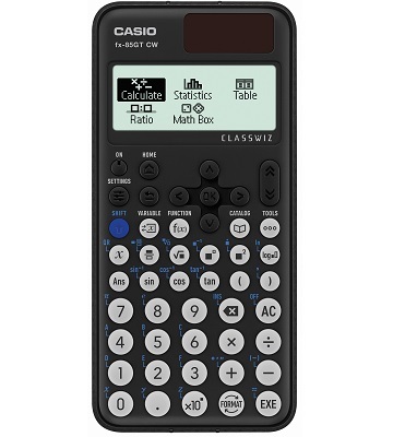 Casio FX85GT-CW Scientific Calculator in Black- Add a Geometry Set for just 99p!