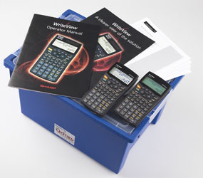 Sharp ELW531-T Class Set. Contains 30 Calculators in Gratnells storage box.
