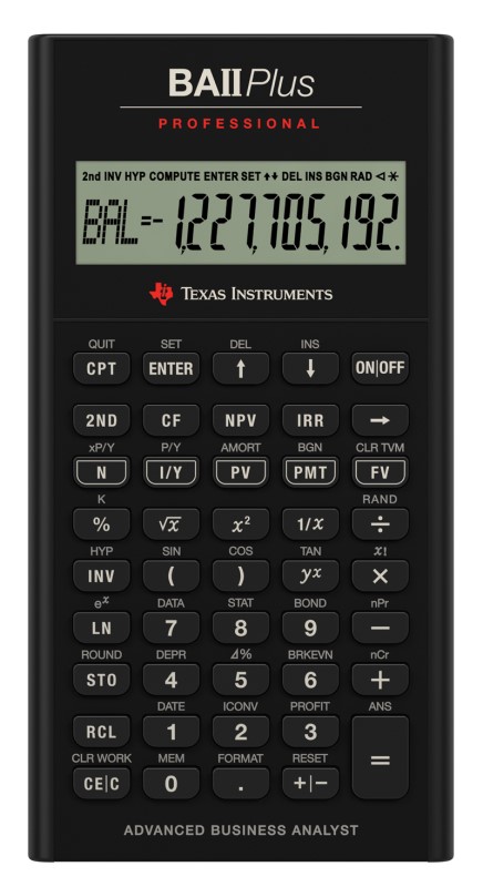 Texas Instruments BA-II Plus Professional Financial Calculator